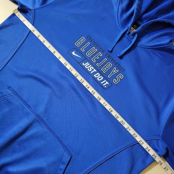 Nike Men's Therma-FIT Blue Hooded Creighton Bluejays Sweatshirt - Picture 3 of 14